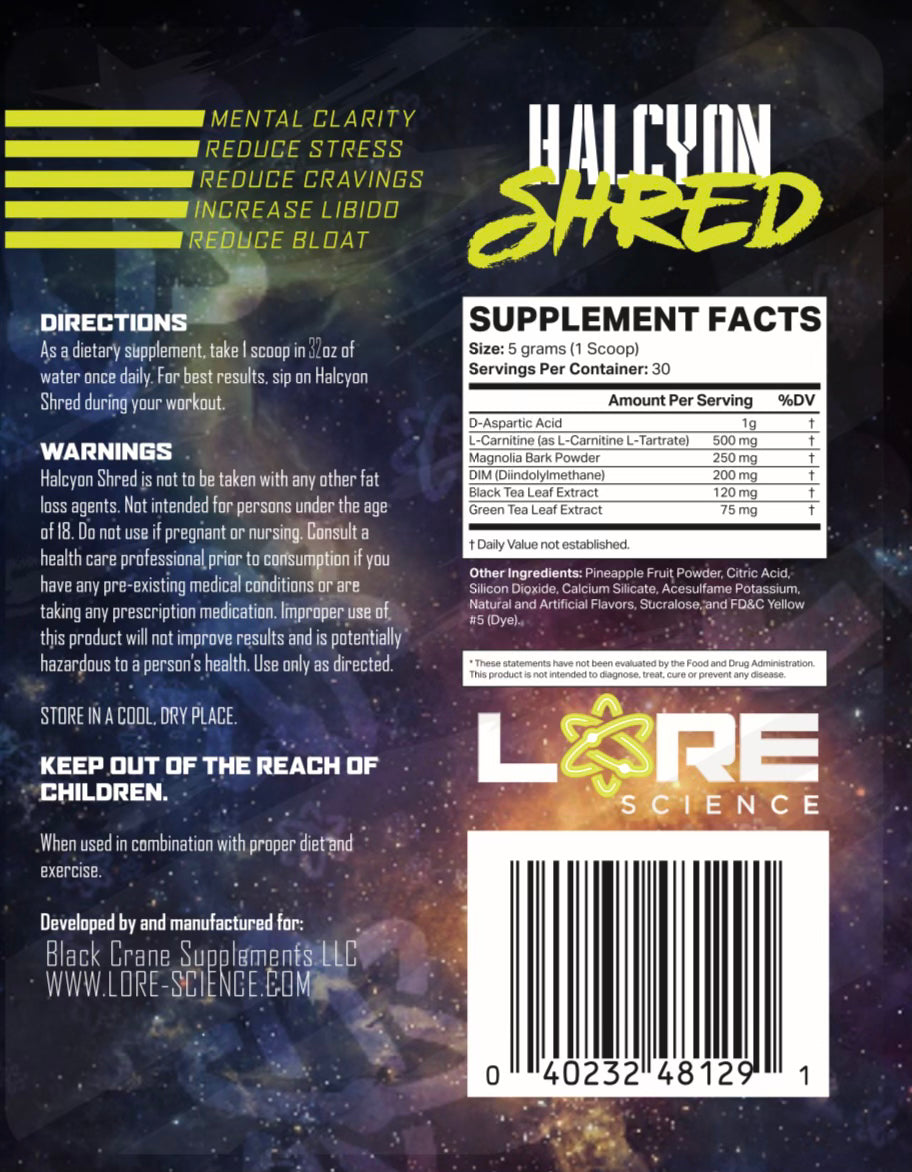 Halcyon Shred - Non-Stimulant Fat Burner Drink