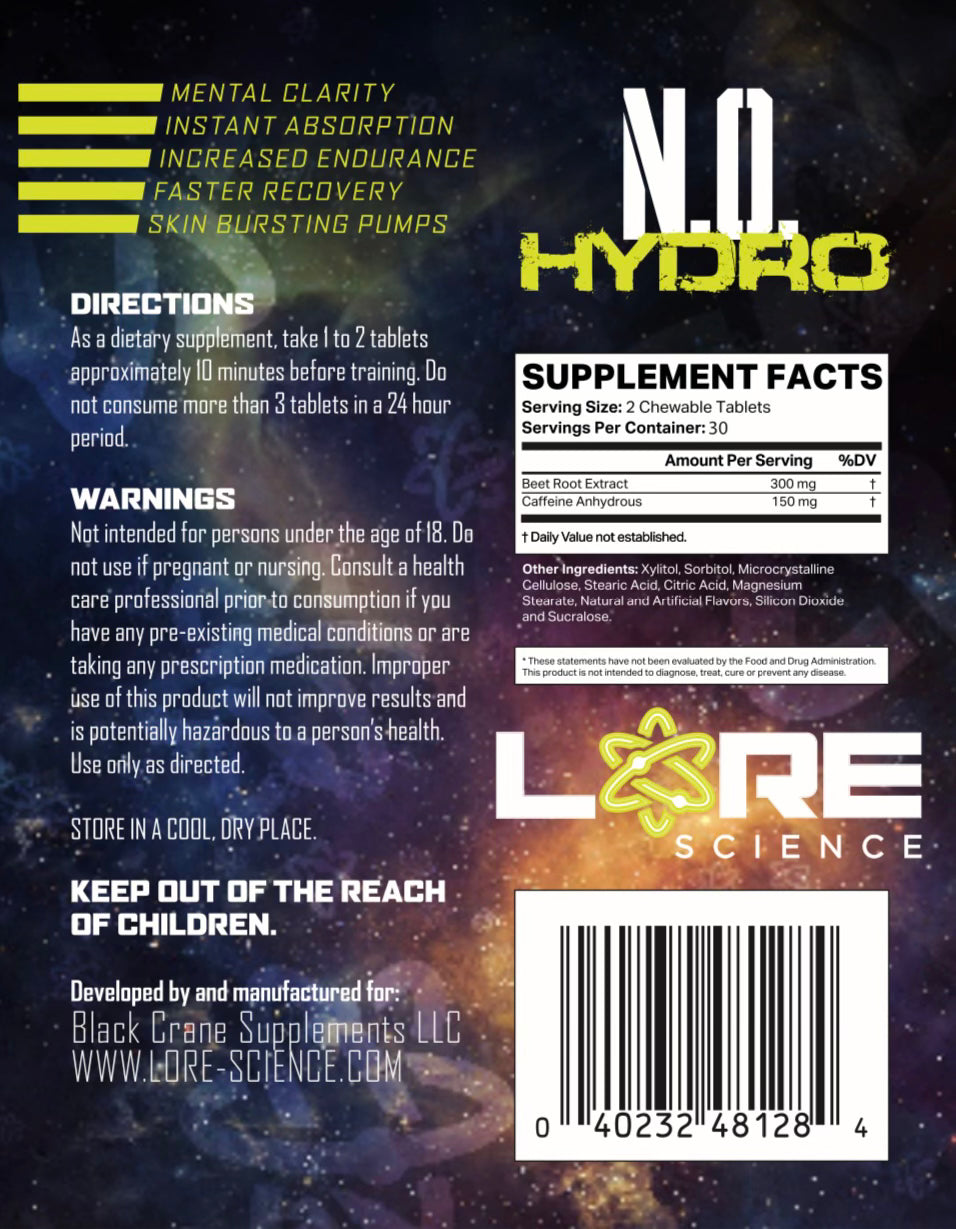 N.O. Hydro - Chewable Pre-Workout – Lore Science
